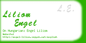 liliom engel business card
